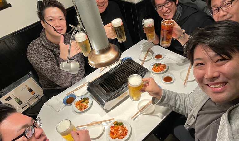 スタッフバーベキューの様子